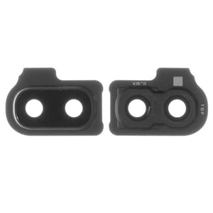 Vidrio de cámara puede usarse con Samsung A202F DS Galaxy A20e, negro, con marcos