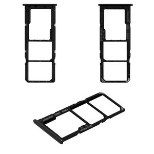 Sujetador de tarjeta SIM puede usarse con Samsung A515F DS Galaxy A51, A715F DS Galaxy A71, negro, con soporte para MMC