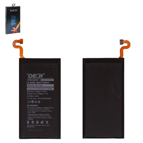 Batería Deji EB BG960ABE puede usarse con Samsung G960 Galaxy S9, Li ion, 3.85 V, 3190 mAh