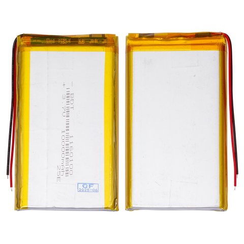 Batería 1160100, 100 mm, 60 mm, 11 mm, Li ion, 3.7 V, 10000 mAh, con controlador