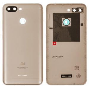 Задня панель корпуса для Xiaomi Redmi 6, золотиста, на 1 SIM карту