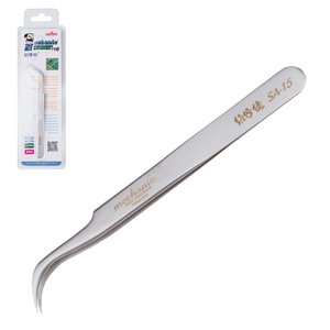 Пінцет монтажний Mechanic SA 15, вигнутий, 115 мм, high precision