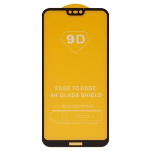 Захисне скло для Huawei P20 Lite, сумісне з чохлом, Full Glue, без упаковки , чорний