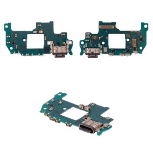 Шлейф для Samsung A556 Galaxy A55, конектора зарядки, з мікрофоном, з компонентами, Original PRC , плата зарядки