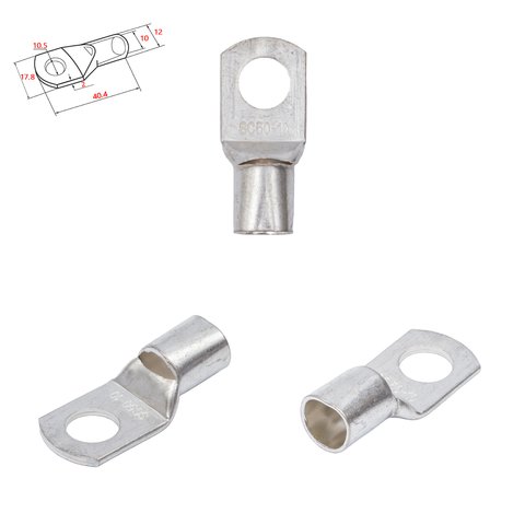 Наконечник SC50 10, 10 мм, кольцевой, медный, луженый, 50 мм²