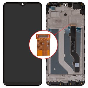 Дисплей для ZTE Blade 20 Smart, черный, с рамкой, High Copy, V2050