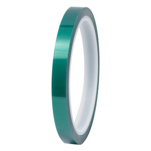 Термоскотч, каптоновая лента, 10 мм, 33 м, зеленый, t° 250 max