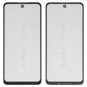 Скло корпуса G+OCA PRO для Motorola Moto E32, Moto E32s, з ОСА плівкою, чорне