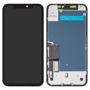 Дисплей для iPhone 11, черный, с рамкой, AAA, без упаковки, TFT , GX