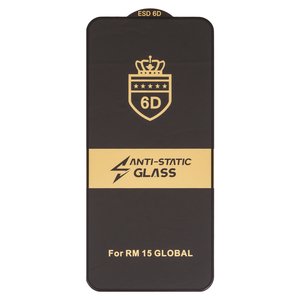 Защитное стекло ESD 6D для Xiaomi Poco M7 4G, Redmi 15 4G, Redmi 15 5G, совместимо с чехлом, Full Glue, Anti Static, без упаковки , черный, global version